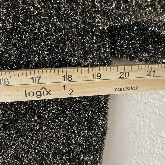 Kate Spade Sweater Womens S Crop Sparkly Glitter Mock Neck Holiday Top - Picture 8 of 12